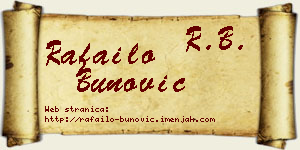 Rafailo Bunović vizit kartica